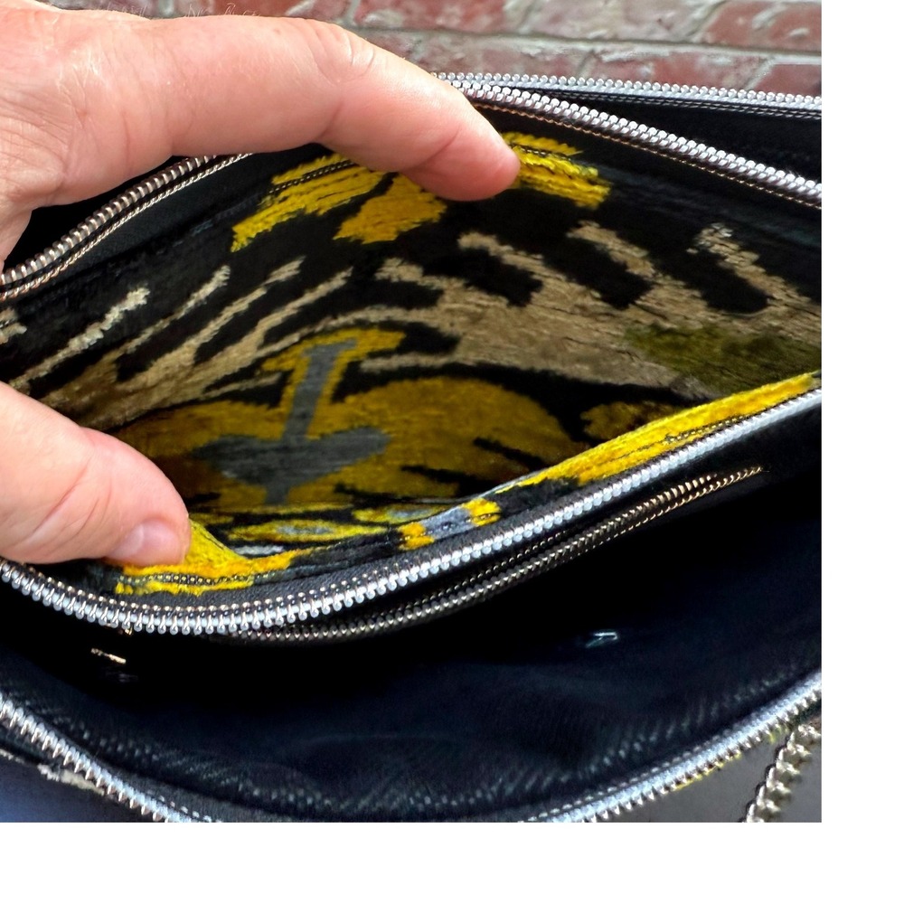 PerfectSilkByMaya Ikat Velvet Bag Handmade Uzbekistan Boho Clutch Crossbody - Picture 7 of 13